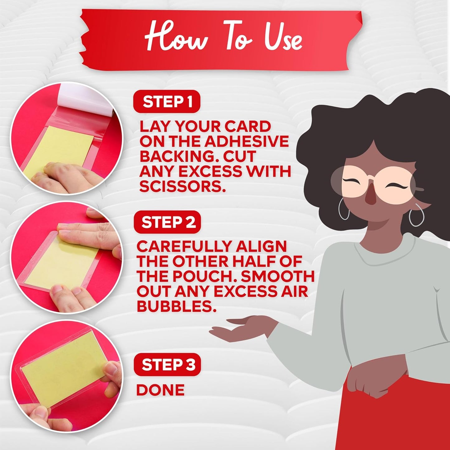 XFasten Self-Sealing Laminating Pouches Business Card Size, 9.5 Mil and Hard Self Laminating Business Cards Pouch (Pack of 25)