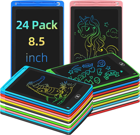 LCD Writing Tablet for Kids, 8.5 Inch Colorful Doodle Board Drawing Tablet, Educational Learning Toys Birthday Gifts for Kids Age 3 4 5 6 7 8 (24 Pack)