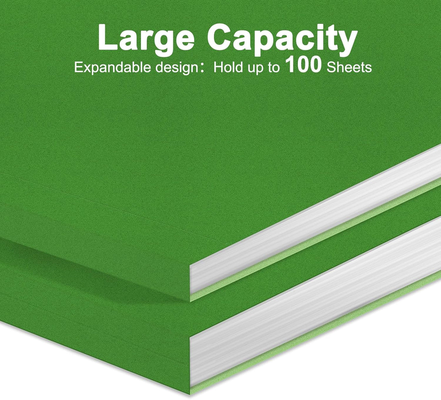 ViVin File Folder, 50 Pack Colored File Folders with 1/3-Cut Tabs, Fits 8.5 * 11 Letter Size Paper, Manilla Folders for Home Office School Documents(Green)