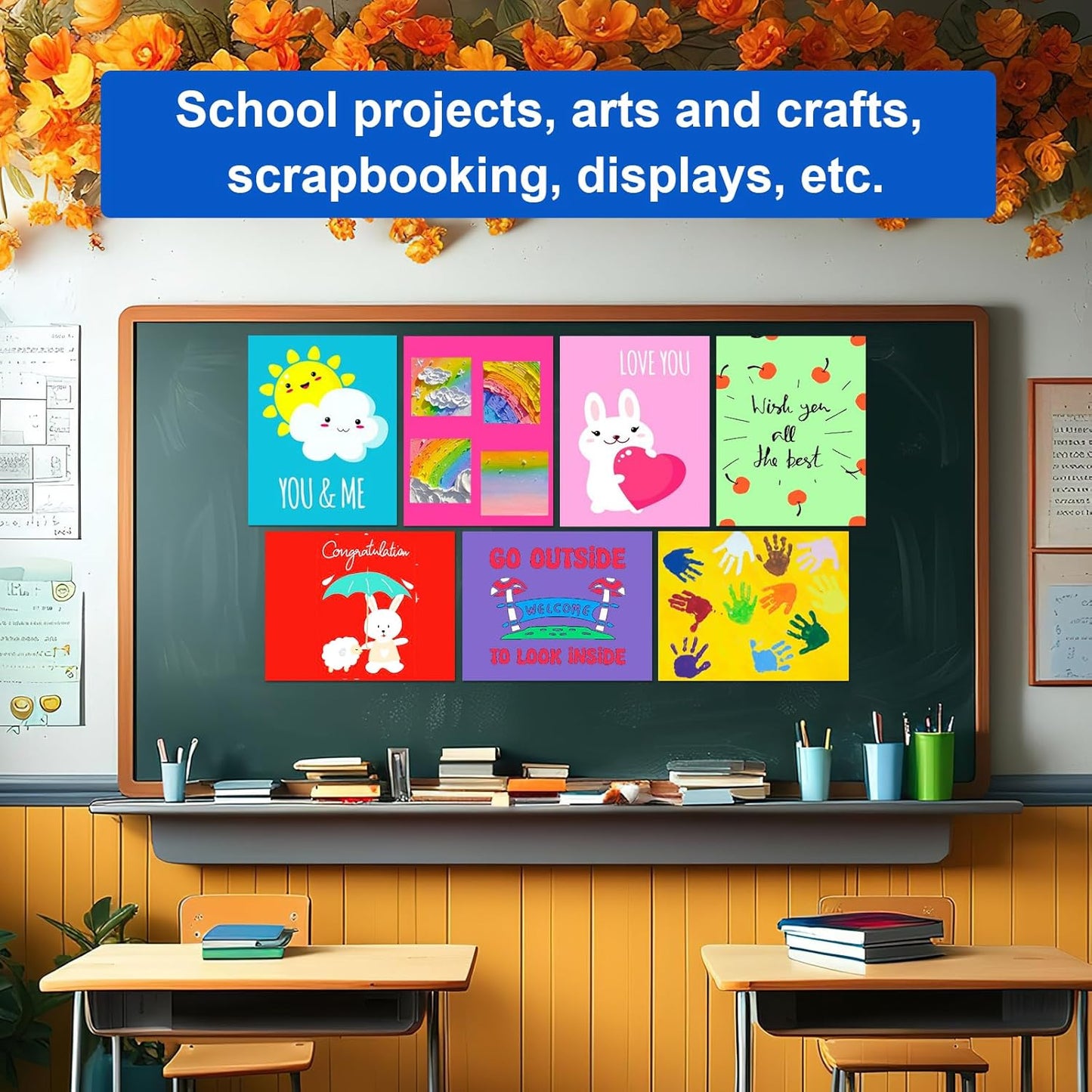 30 Pcs 11" x 14" Colored Poster Board Paper ROOKEA Colorful Poster Board Bulk 230 Gsm Thick Blank Smart Vision Boards for School Arts Craft Projects Drawing Scrapbooking Graphic