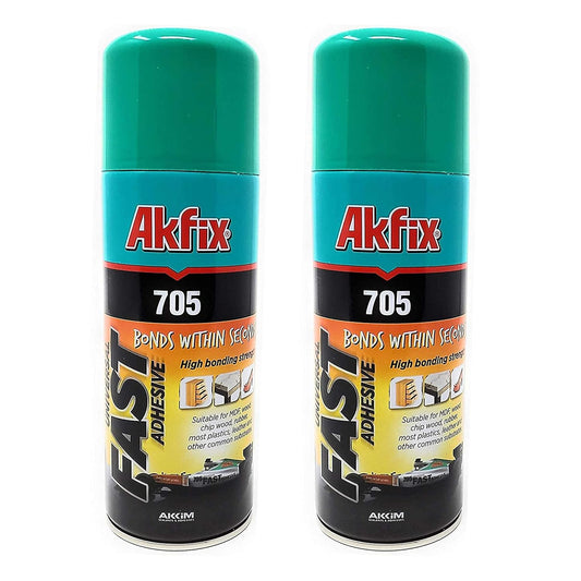 Akfix 705 Spray Adhesive Activator - Cyanoacrylate Super Glue Accelerator Spray for Plastic, Metal, Wood & PVC, CA Glue Activator - Only Activator | 6.76 fl oz 2 Pack