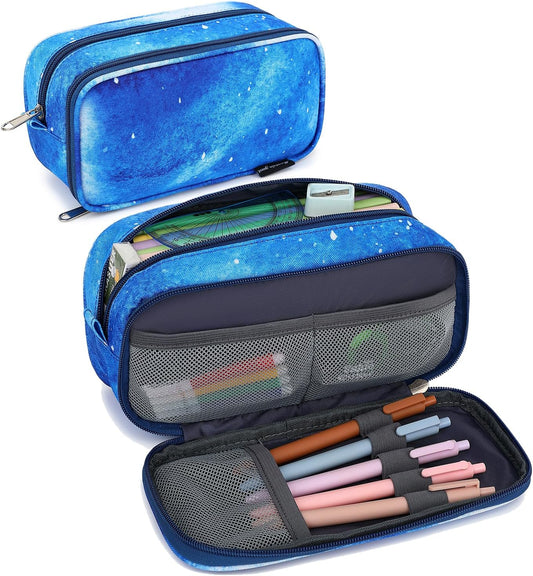Pencil Cases for kids, Large Capacity Pencil Pouch, Office College School Marker Organizer Case pen for Men Women Adult Teens