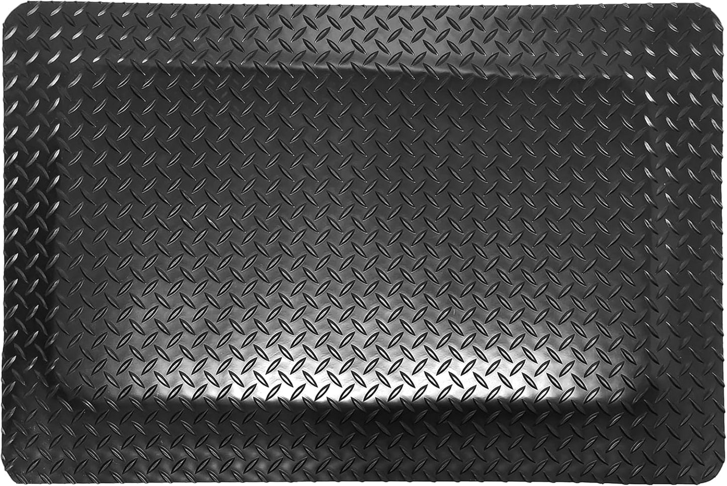 Rhino Mats, American Classic Diamond Anti-Fatigue Mats, Industrial Ergonomic Comfort Standing Mat for Work, Home, Garage, Office, Kitchen or Anywhere (Black 9/16" Thick, 3 FT. x 18 FT.)
