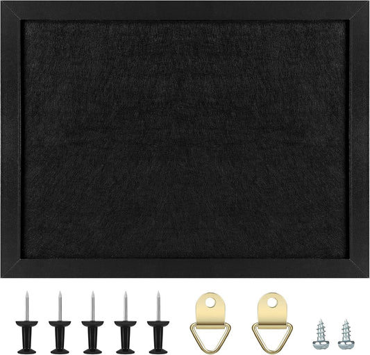 TORASO Cork Board Bulletin Board, 11" X 8" Cork Boards for Walls with Pins, Eye Bolts, gaskets, Screws, Pin Board for Office, School and Home (BK,22 * 30cm,1P)