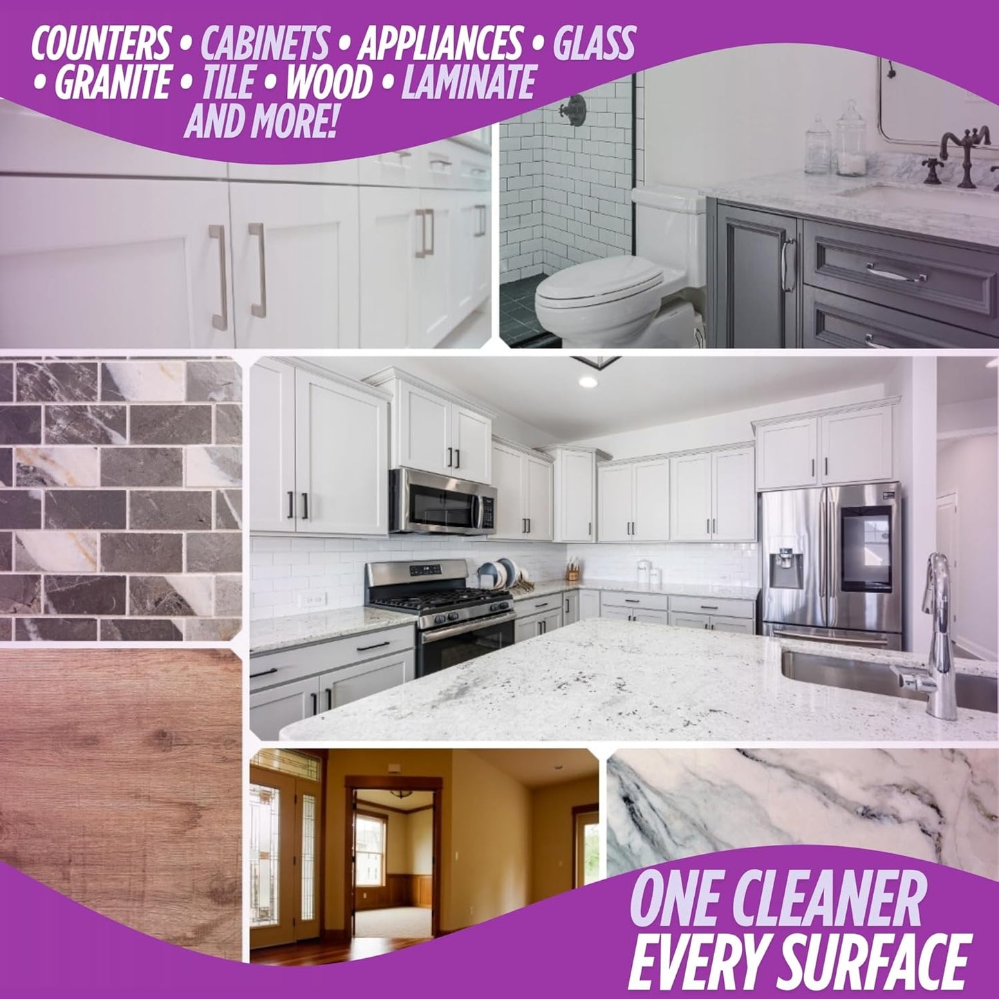 Oh Yuk All Purpose Cleaner – Multi-Purpose Concentrate Refill for Kitchen, Bathroom, Cabinets, Counters, Stainless Steel, Tile & More | Makes 4X More | Biodegradable, Vegan, Cruelty-Free | Made in USA