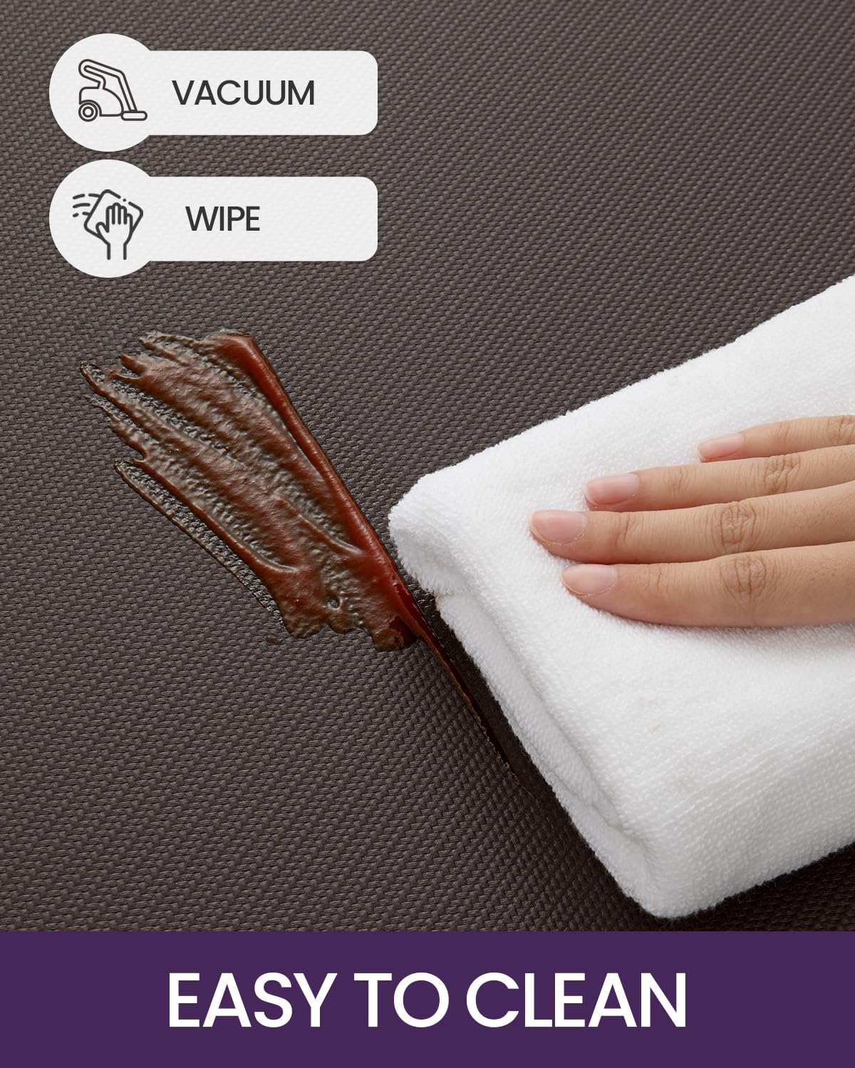 DEXI Kitchen Mat Cushioned Anti Fatigue, Non Slip Waterproof Comfort Standing Floor Rug for Kitchen, Office, Sink, Laundry, 48x20, Brown