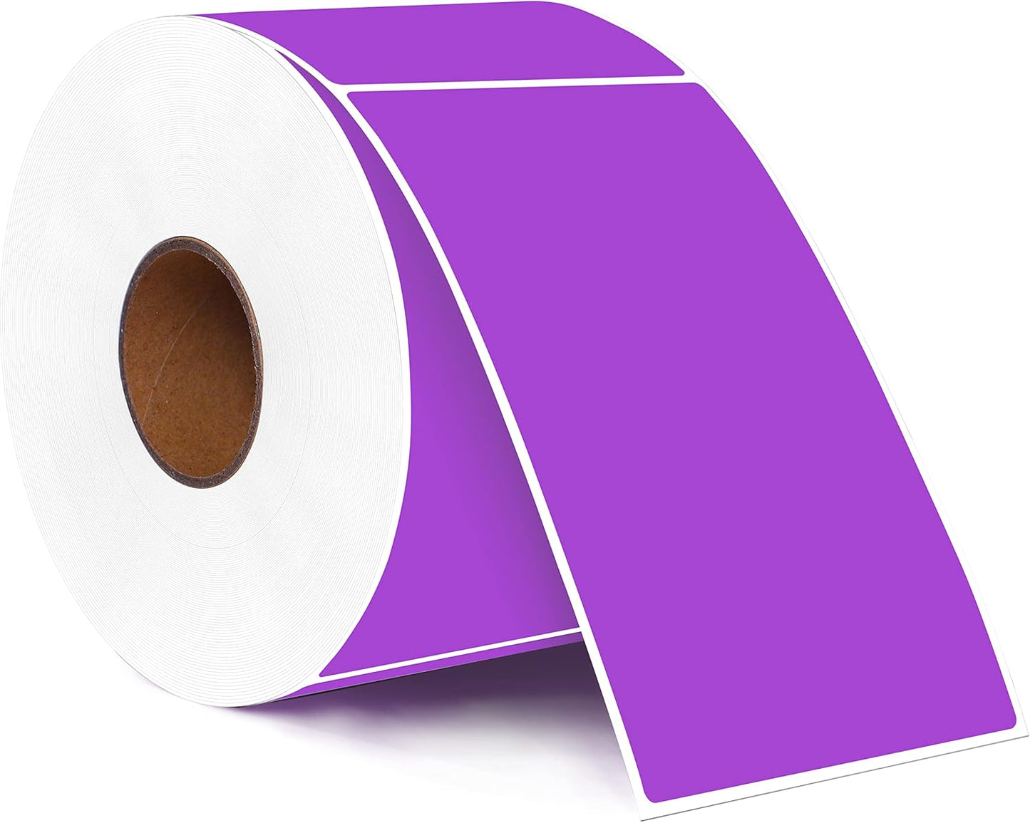PARLAIM 3" x 5" Rectangle Color Code Stickers,500 per Dispenser Box Roll Labels,Adhesive Roll Square Label Stickers for Inventory (Purple)