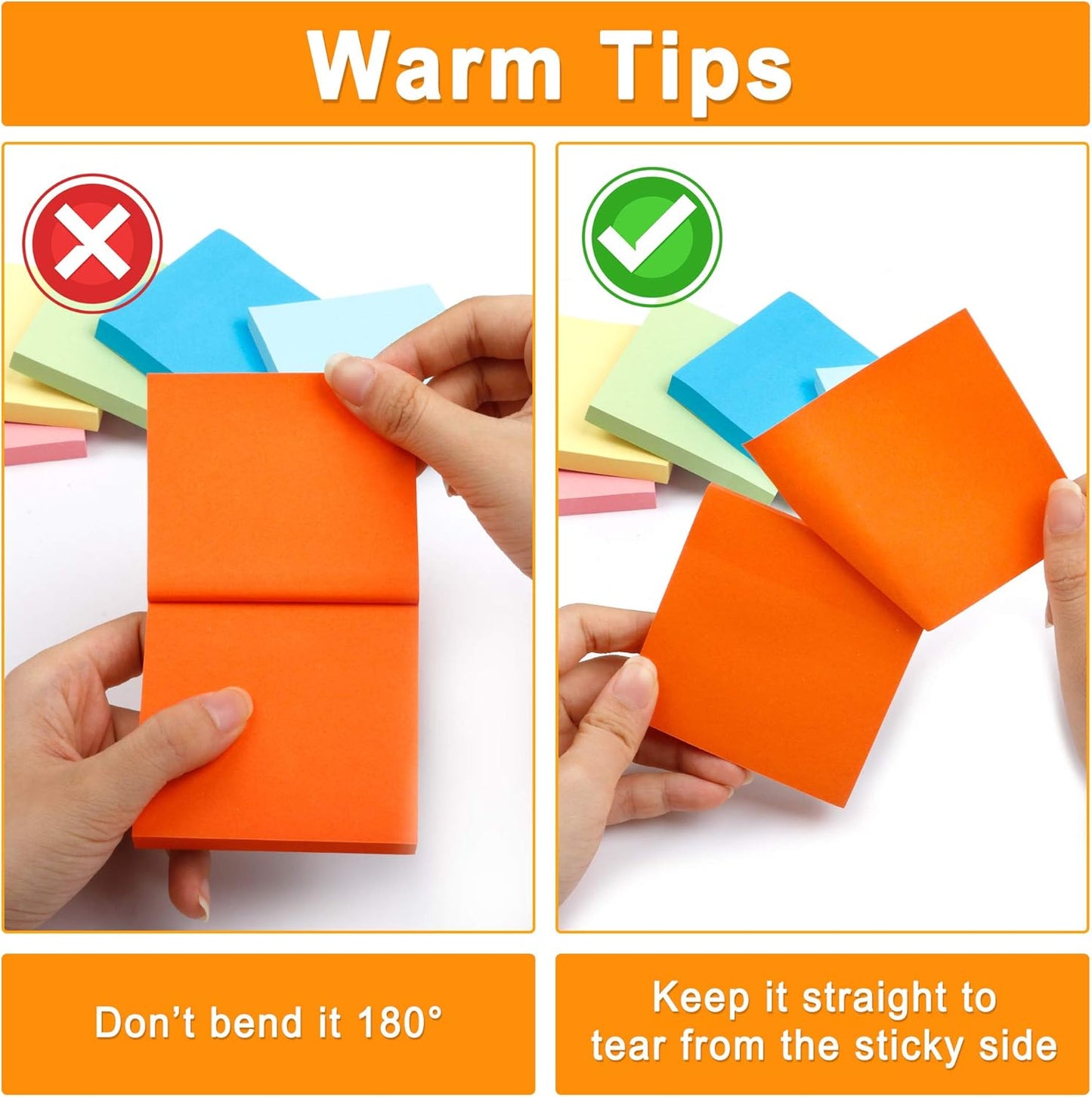 Sticky Notes, Shuttle Art 60 Pads Bright Stickies, 6 Assorted Colors, 3x3 Inches, 100 Sheets/Pad Sticky Pads for Home, School, Office