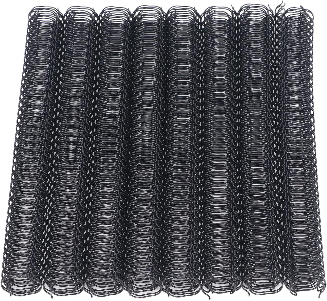 1/2 Inch Wire Cinch Book Binding Black 3:1 Pitch, 100 Pack Double Loop Metal Spiral for Bindings Fit for School Office Notebook Maker, YolieraArt Office Products Binding Combs 100 Sheet Capacity