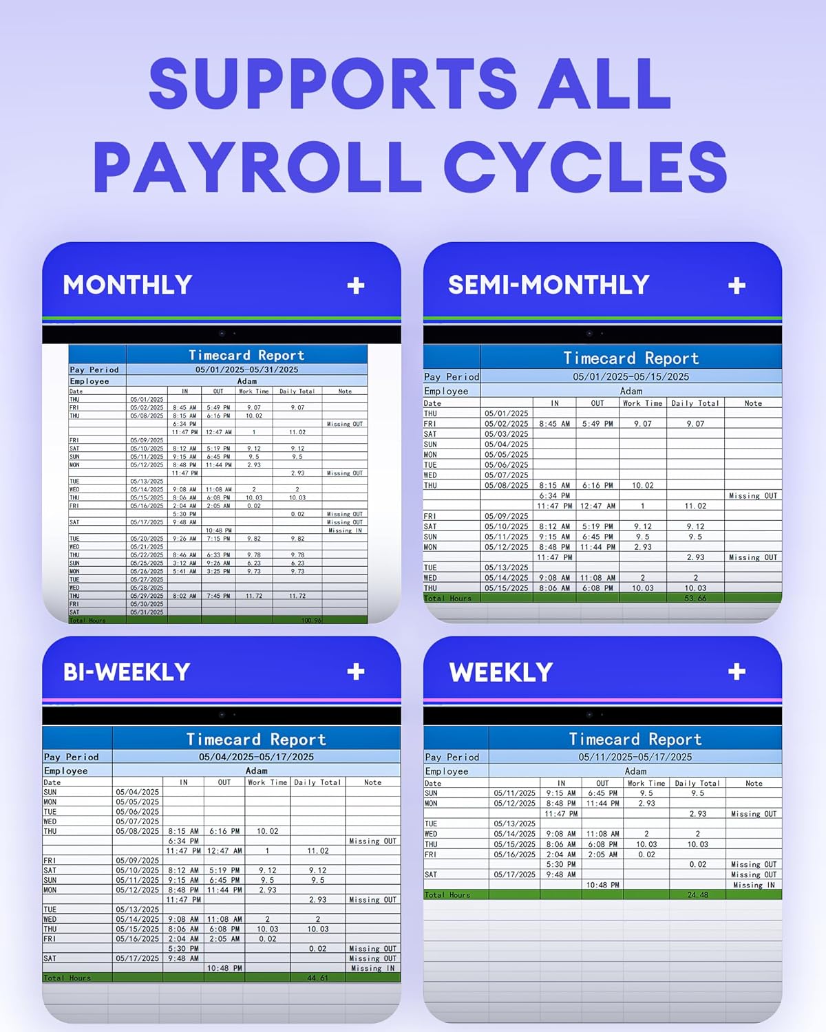 NGTeco APP-Based Time Clock, 2.4GHz WiFi Fingerprint Time Clocks for Employees Small Business, Office Clock in & Out Machine with iOS&Android, No Monthly Fee