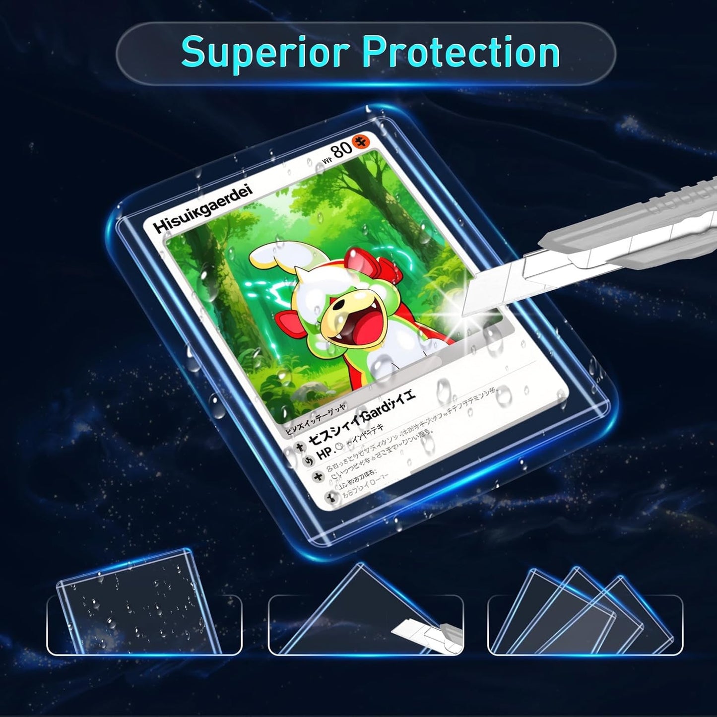 200 Card Sleeves - 3"x4" Hard Plastic Top Loaders for Cards - Trading Card Sleeve & Baseball Card Holder - Premium Topload Ablum Photocard Holder for Sports, Game & Kpop Cards (100Soft+100Hard)