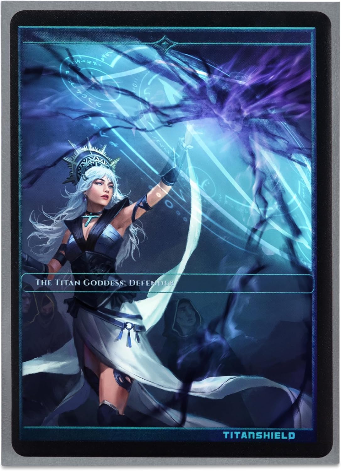 TitanShield (150 Silver Sleeves) Compatible with MTG Magic The Gathering, Lorcana, Board Games and Trading Cards 2.5" x 3.5" 66x91mm