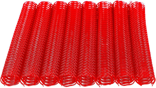 100 Pack Metal Twin Loop Binding Wire Coils, 34-Loop, 3/4" Cinch Book Binding Wire, 3:1 Pitch, YolieraArt Double Loop Bindings180 Sheet Capacity Fit for School Office Notebook Maker Red
