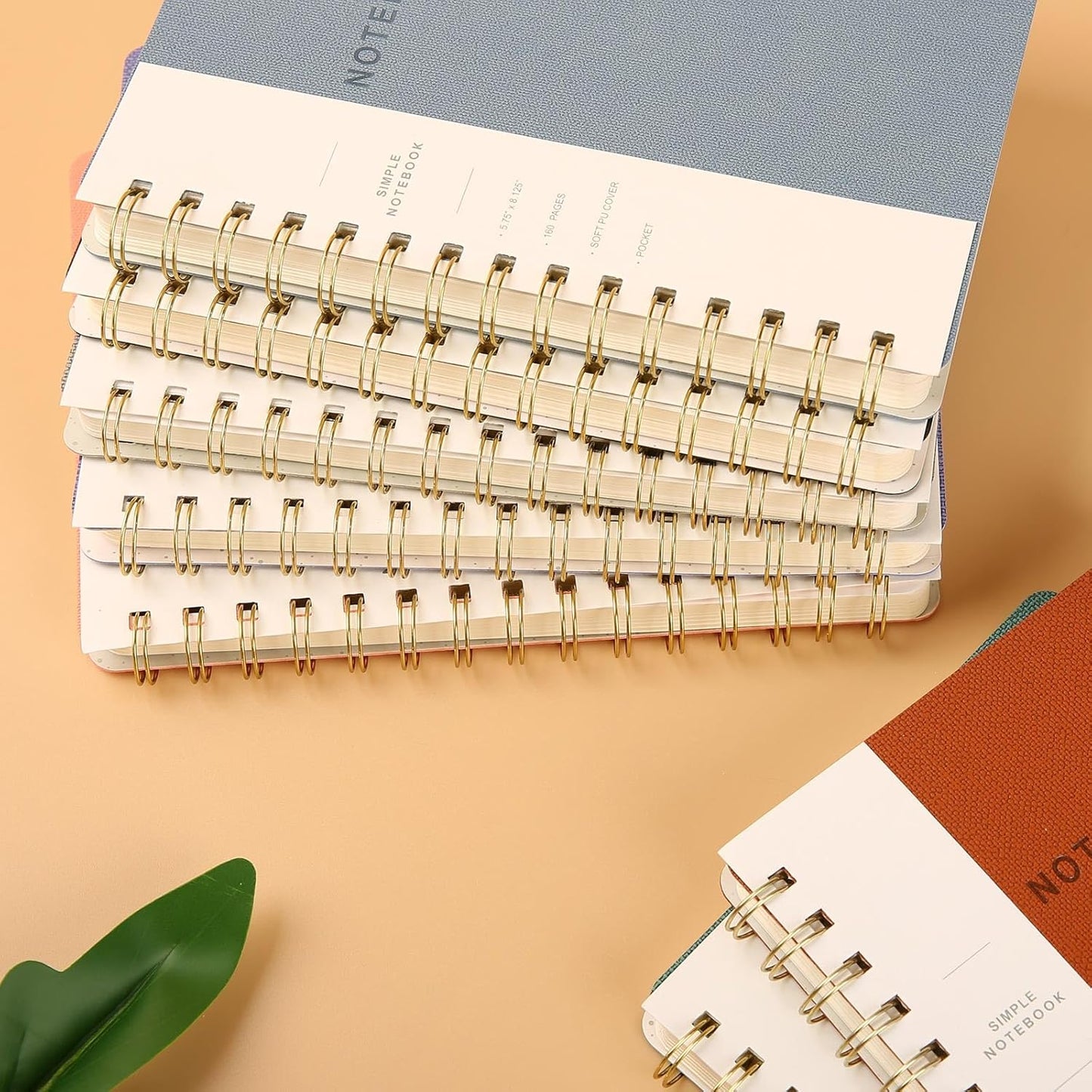 Lined Spiral Notebook College Ruled A5 Journal Book for Note Taking, 160 Pages Writing Journal for Office and Home School Supplies 5.75x8.125 inch (0LightGrey)