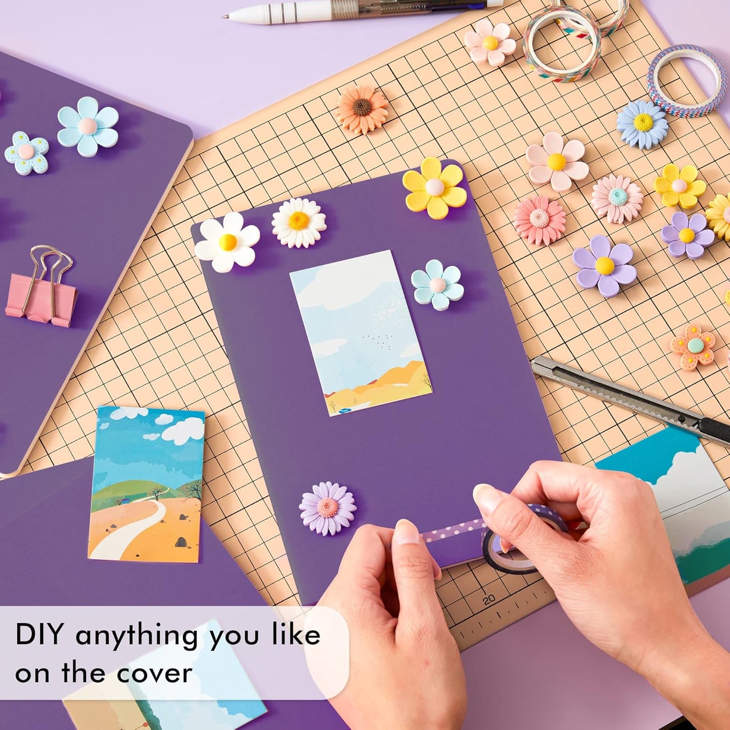 16 Pack Soft Cover Journal Bulk, Feela Lined Notebooks College Ruled for Work for Women Girl Writing, Blank Travel Journal Note Taking Notebook School Business Supplies, 8.2” x 5.5”, A5, Dark Purple