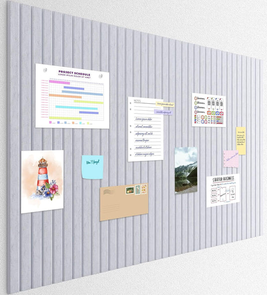 Smarpau Large Cork Board 48"x36", 12 Pack Bulletin Board for Walls, Felt Bulletin Boards Wall Paneling Pin Board Tack Board, Felt Wall Tiles for Office Classroom Decor