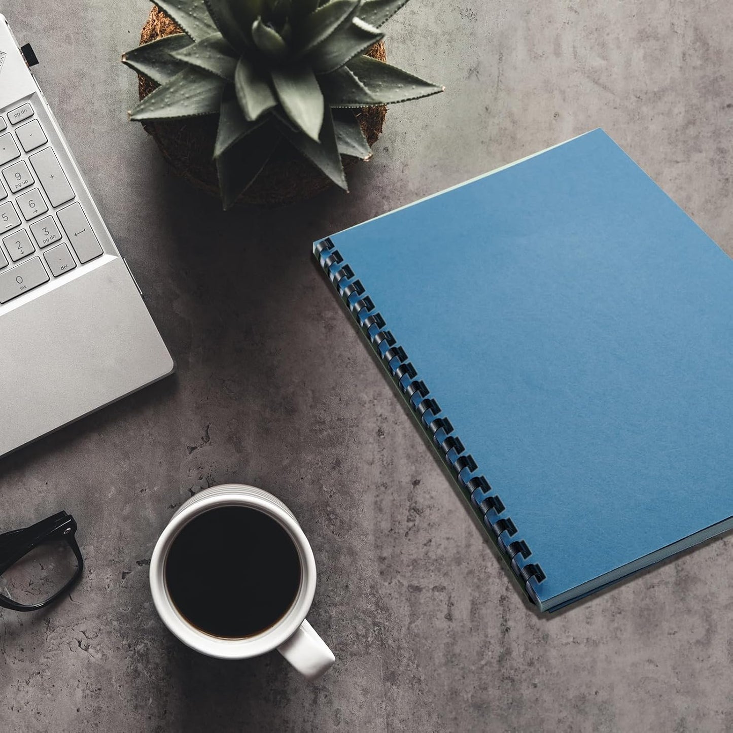 TOTiyea 100 Pack 19 Ring Binding Combs, Multi Sizes, 3/8 Inch, 1/2 Inch, 5/8 Inch, 3/4 Inch, 1 Inch, Letter Size, Black Binding Comb Spines Set