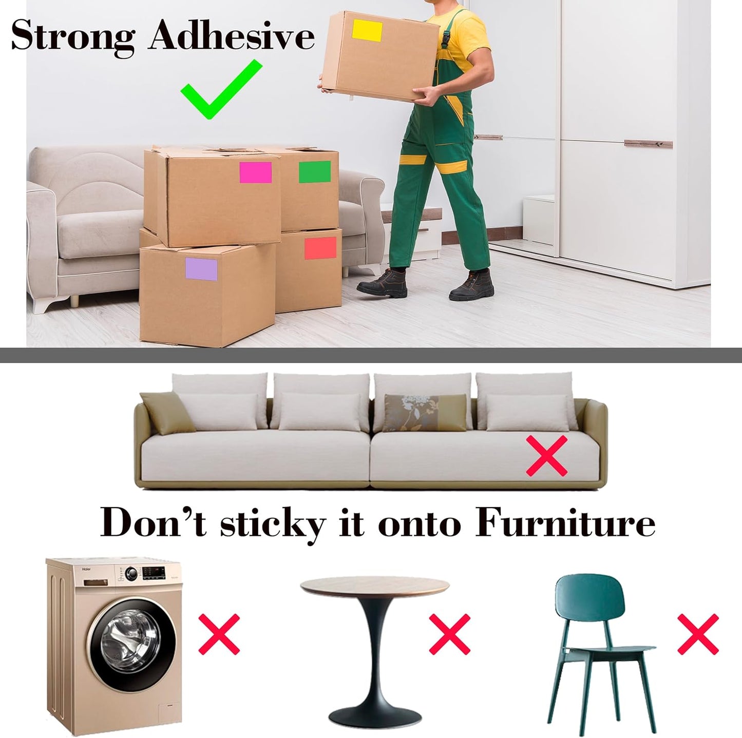 240 Pack Green Label Stickers,3"x2" Rectangular Sticker Labels,Large Name Labels for Kids Clothing