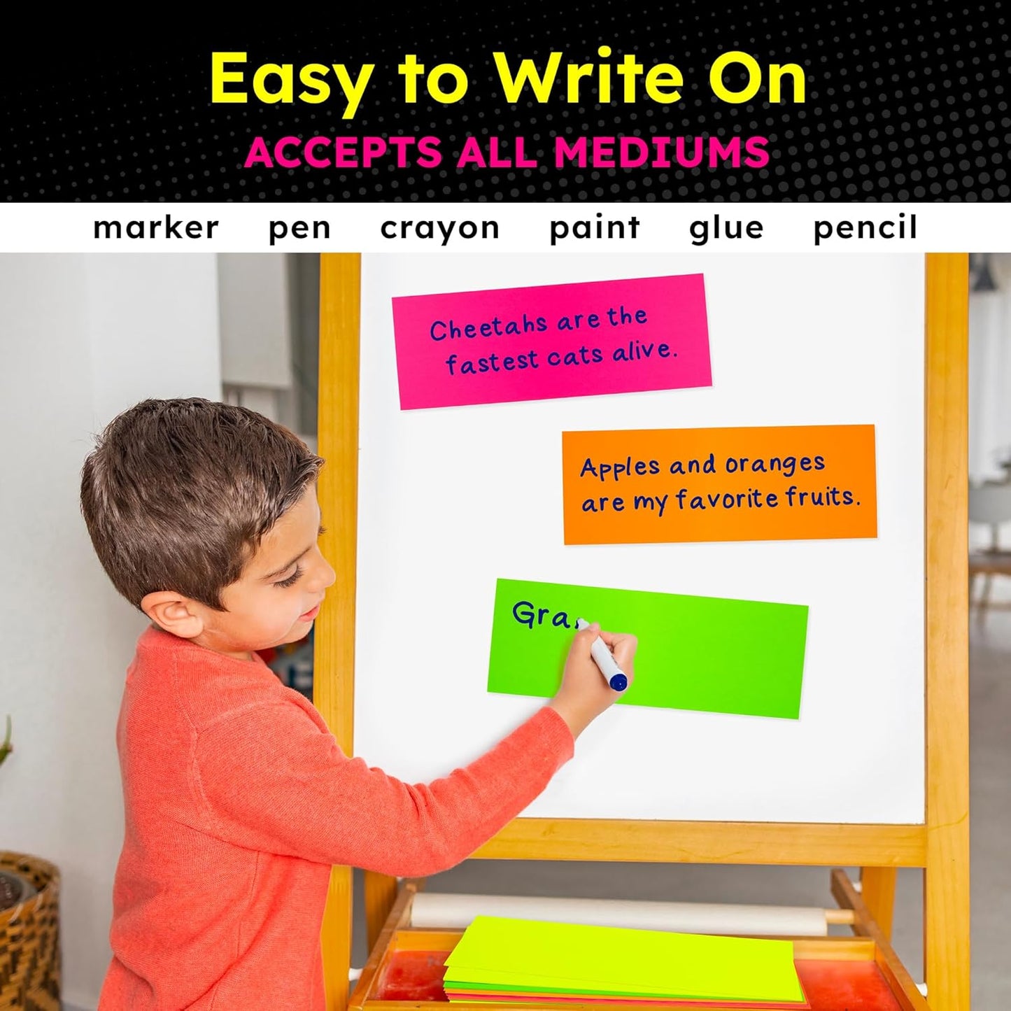 Hygloss Small Poster Board 4x11 - 50 Neon Green Single Color Poster Boards Bulk Pack - 10 Pt. Thickness Colored Poster Board Paper for Projects, Flash Cards, Signs - Posterboard Multipack 4" x 11"