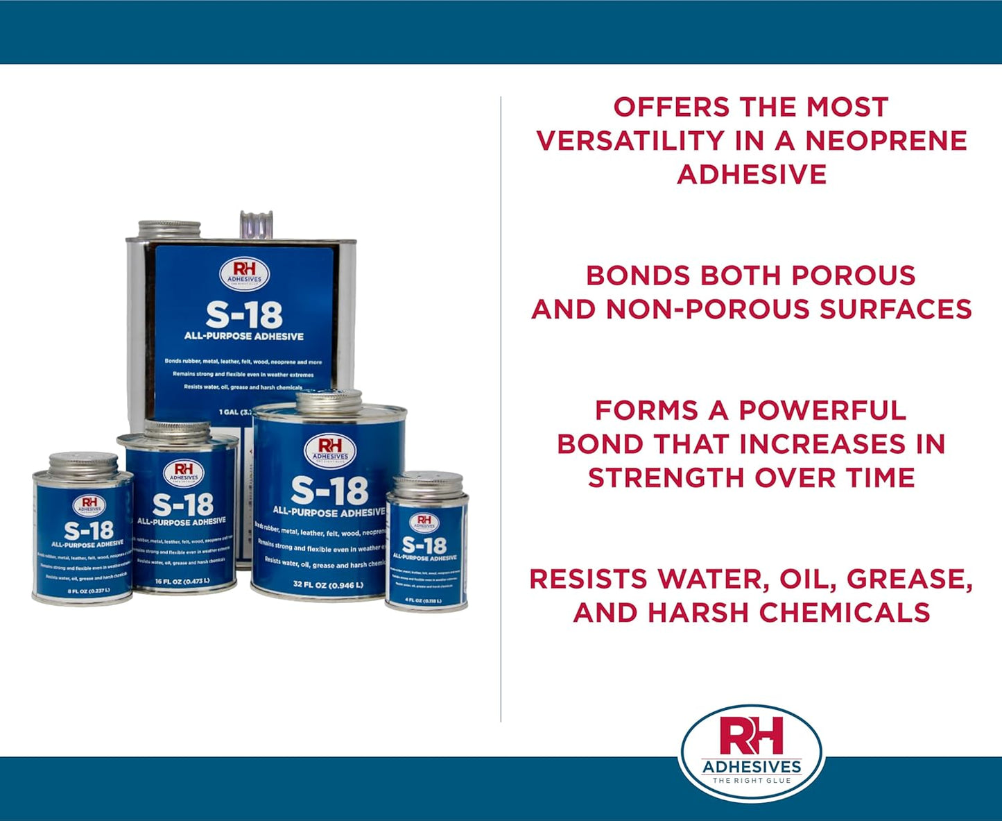 S-18 All-Purpose Adhesive, 16 oz. can - RH Adhesives