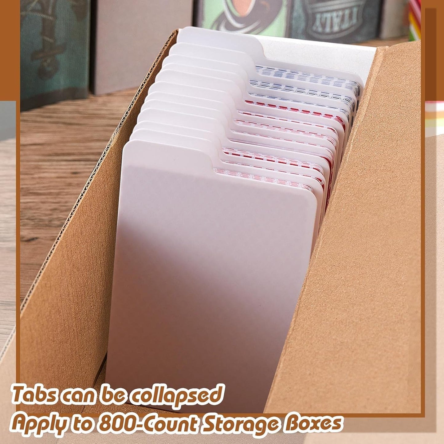 Lewtemi White Trading Card Dividers Plastic Card Separators Organizer for Sport Game Business Storage, 2.6 x 3.8 Inch/ 66 x 97 mm(100 Pieces)