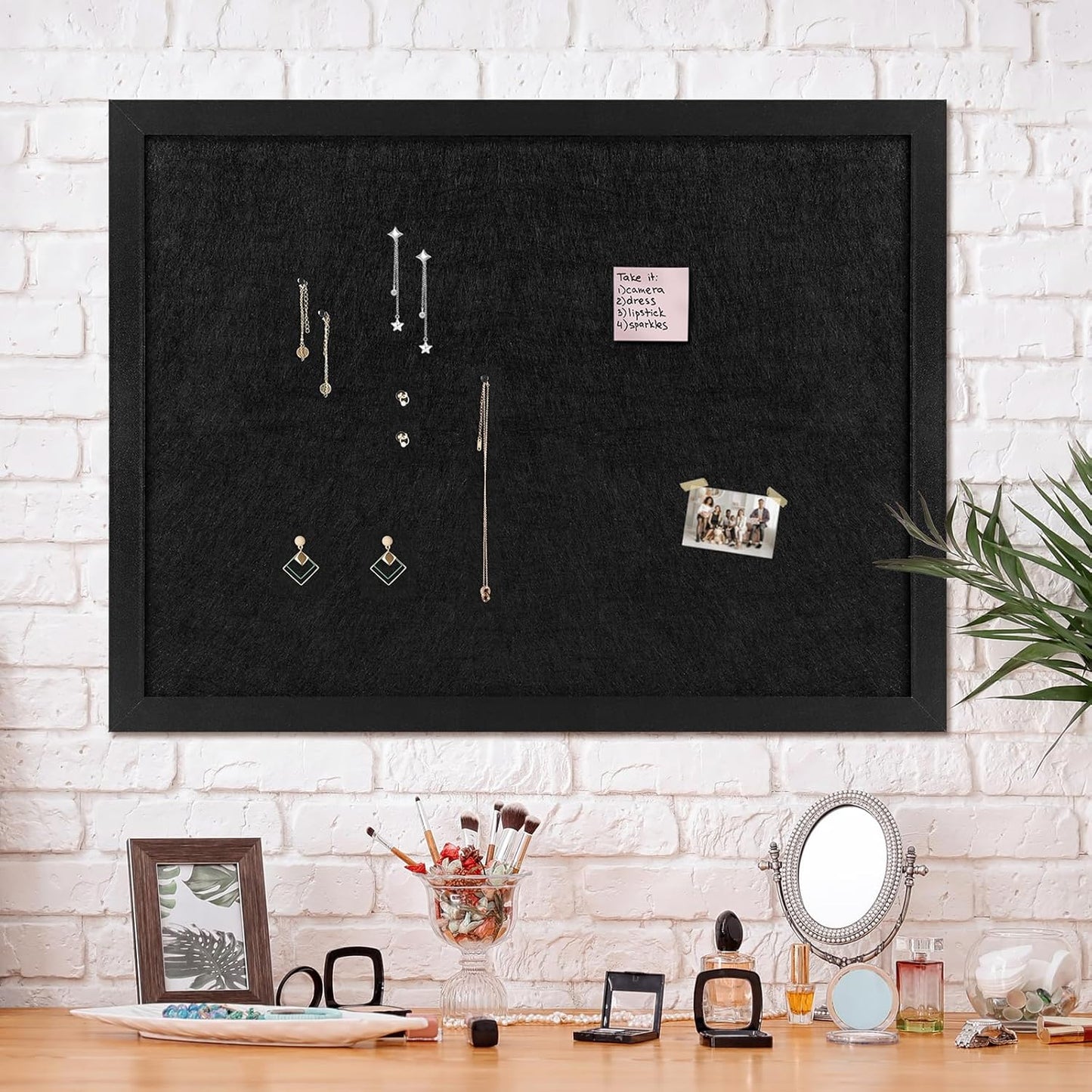 TORASO Cork Board Bulletin Board, Approx. 20" X 30" Cork Boards for Walls with Pins, Eye Bolts, gaskets, Screws, Pin Board for Office, School and Home (BK,50x75cm,2p