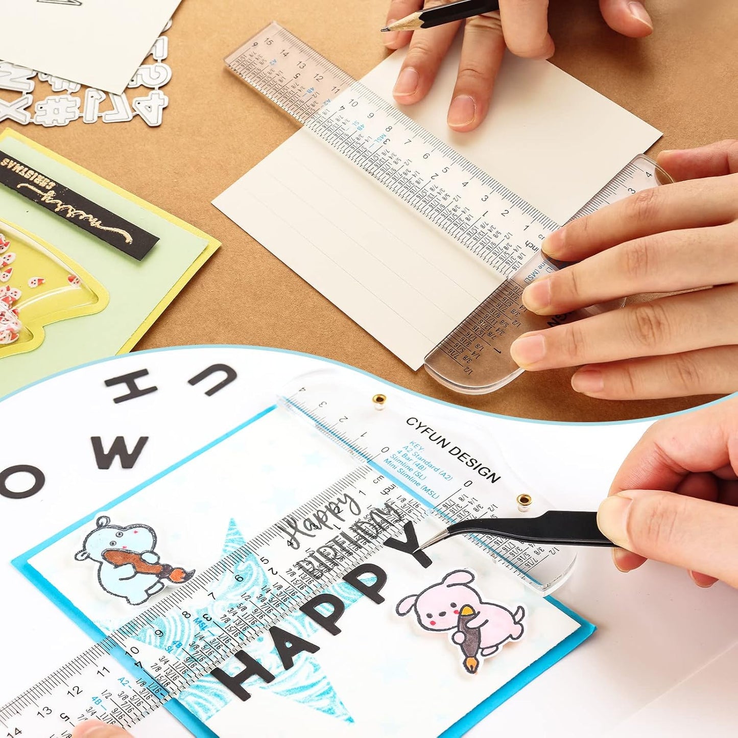 6 Inches Acrylic Clear T-Square Ruler,1 Pack,T Square Ruler,Transparent,T Ruler,for Crafting Drafting and General Layout Work Art Framing & Drafting Scrapbooking Crafting Arts Crafts Supplies Tools