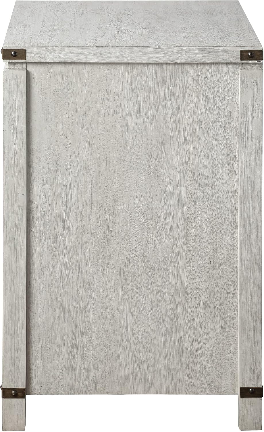 OSP Home Furnishings Designs Baton Rouge 2 Drawer File Cabinet with Rustic Design and Metal Accents, Champagne Oak