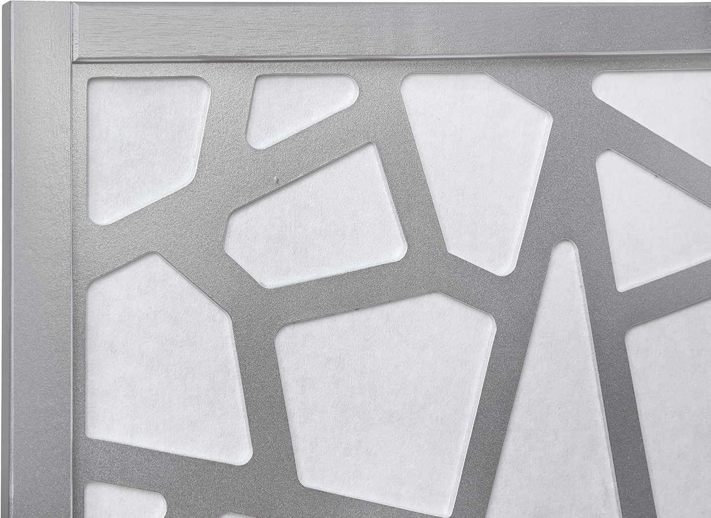 NicBex Room Divider 4 Panel Room Dividers with Paper-Looking Partition Room Dividers and Folding Privacy Screens Wall Divider for Home, Office, Room Separation,70" W x 1" D x 70" H, Silver