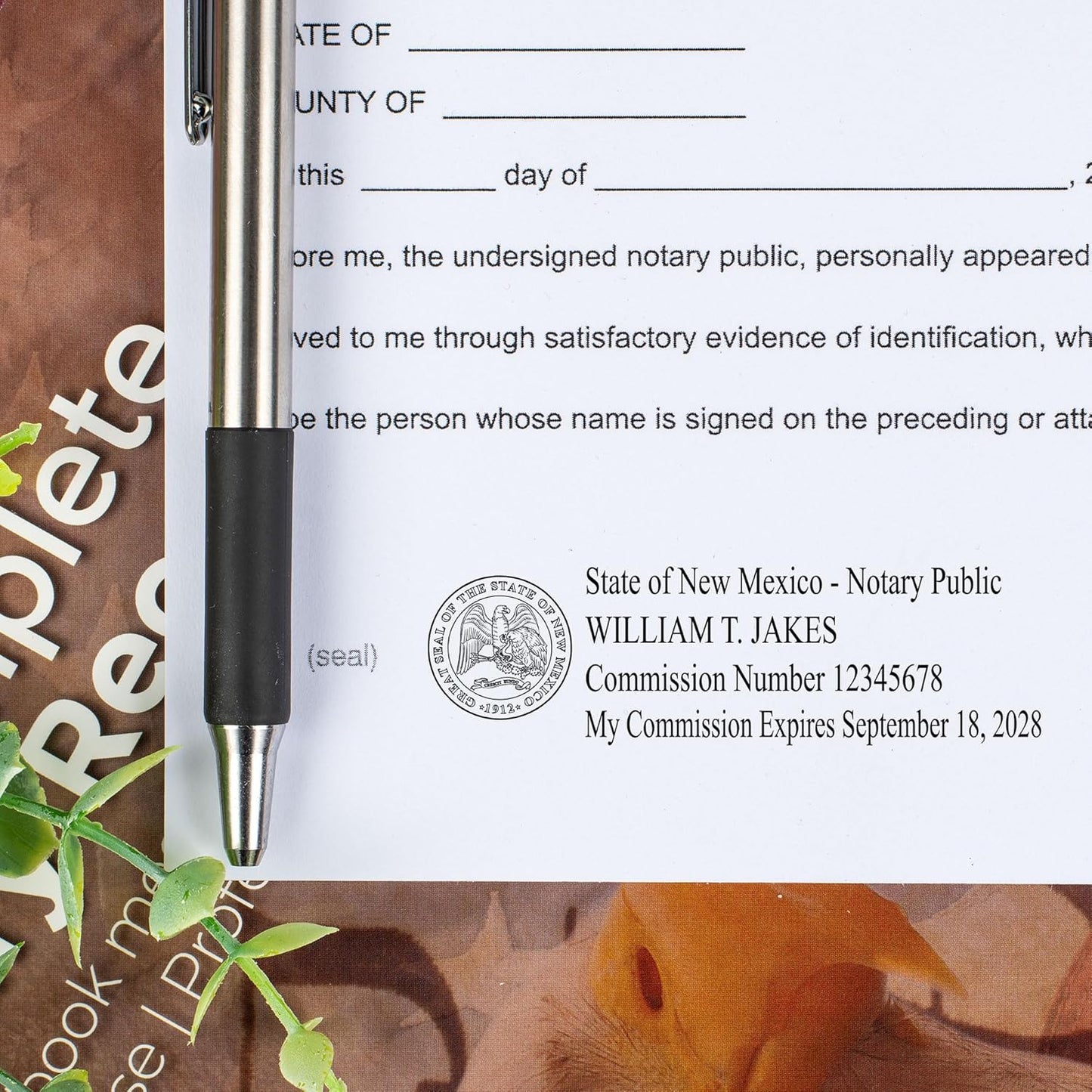New Mexico Rectangular Notary Stamp | Official State Notary Stamp | Official Seals | Meets State Specifications (New Mexico, Rectangular Stamp)