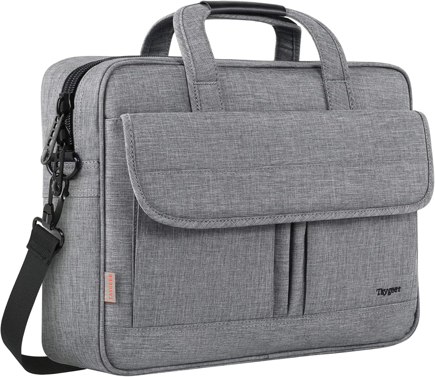 Taygeer Laptop Bag for Men, Water Resistant Crossbody Messenger Shoulder Bag for Business, Professional Premium Office Briefcase, Portable 15.6 Inch Carry On Laptop Case for Notebook/Computer, Grey