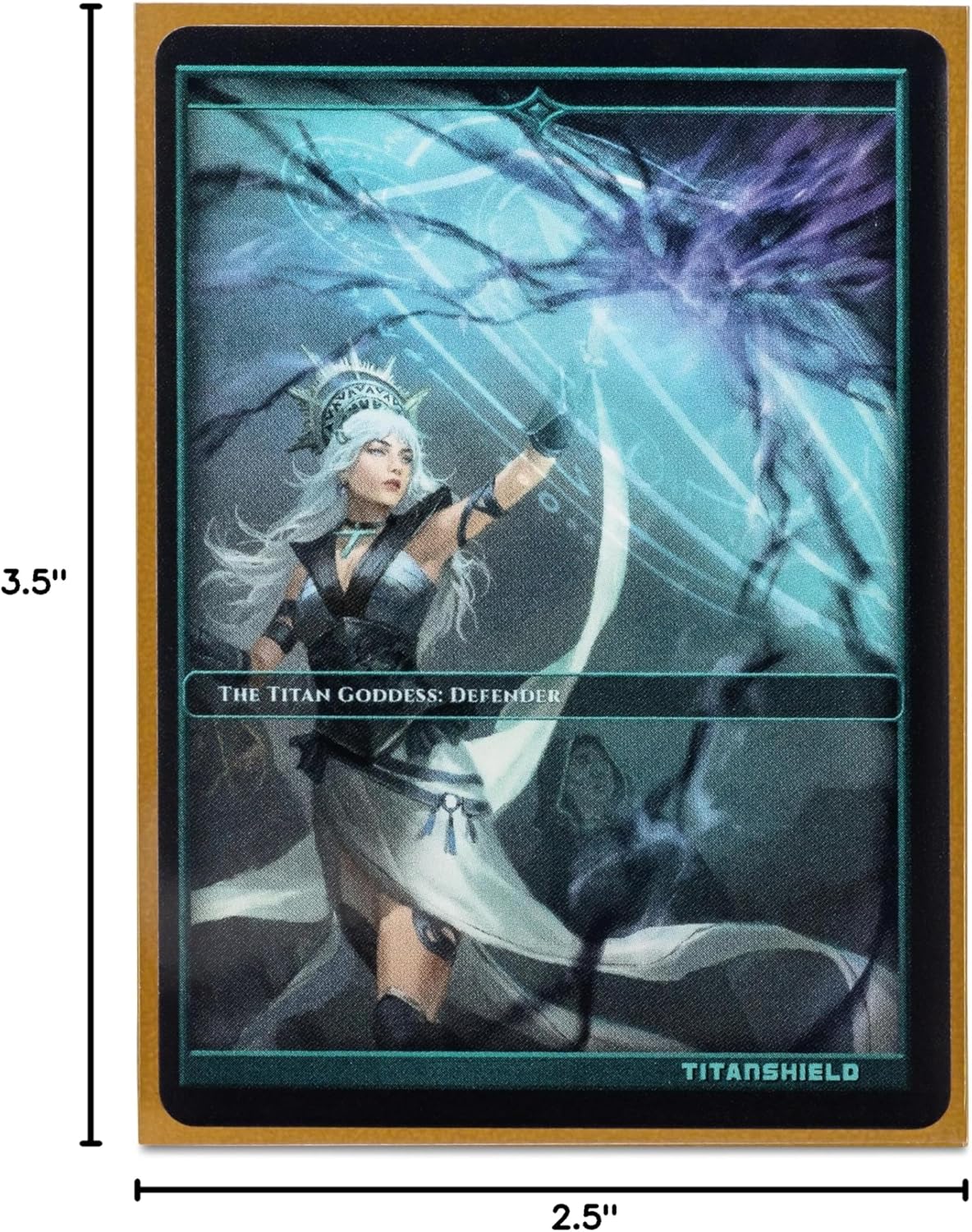 TitanShield Premium 150 Gold Sleeves Compatible with MTG Magic The Gathering, Lorcana, Board Games and Trading Cards 2.5" x 3.5" 66x91mm